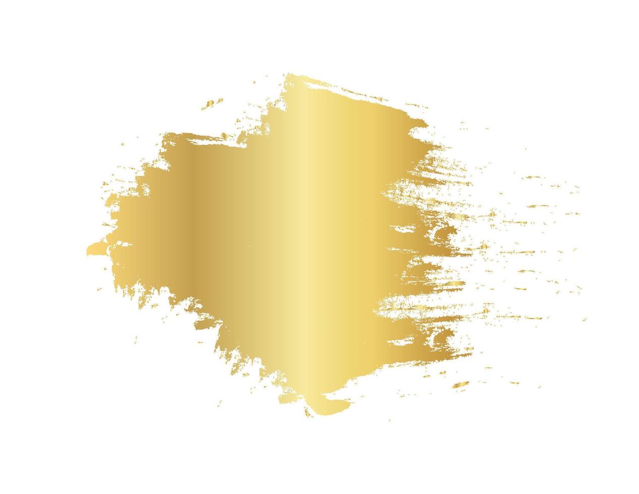 abstract gold brush marks, golden brush stroke, golden texture with hand drawn shape vector