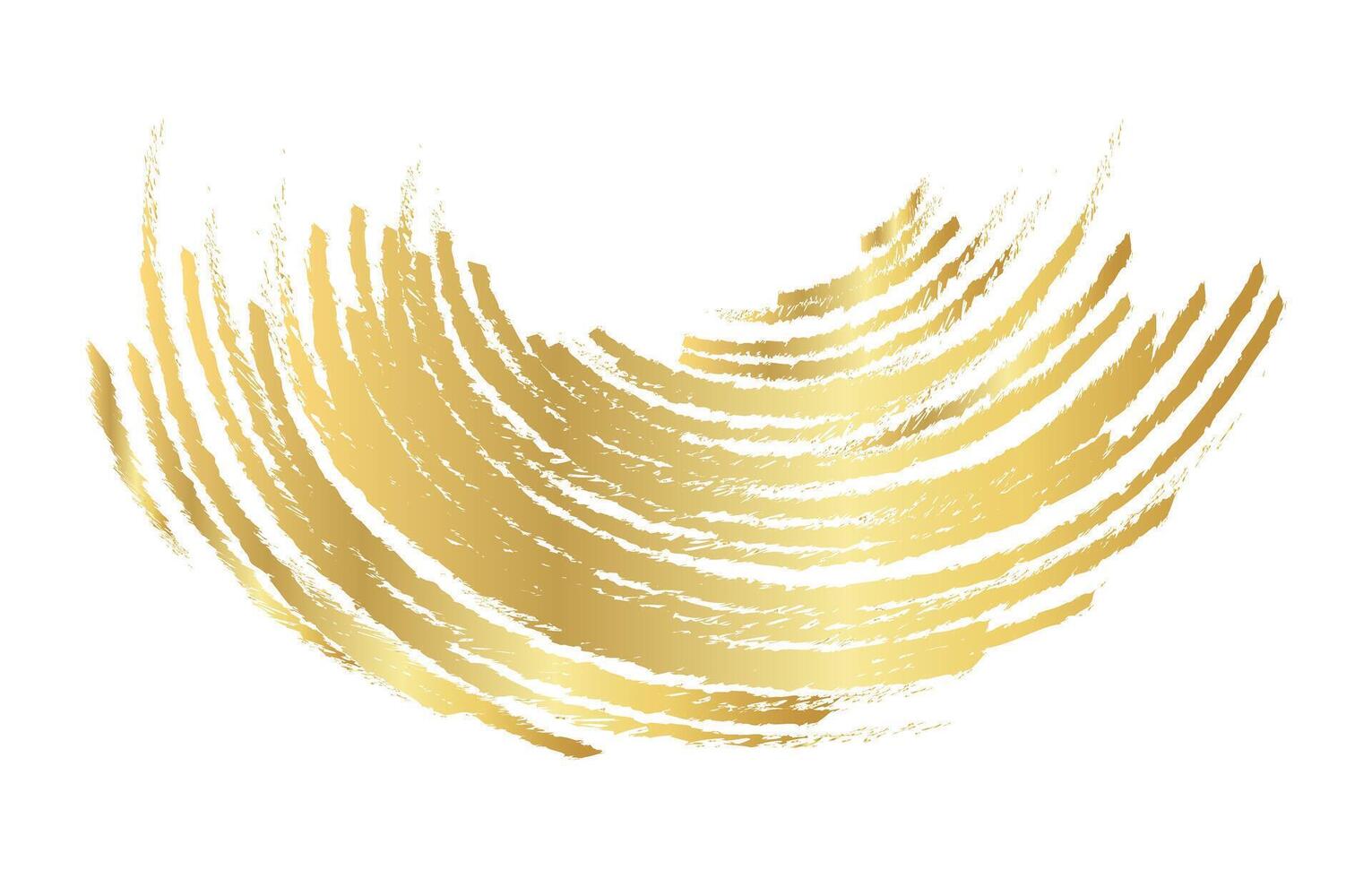 gold brush marks, gold color stain vector