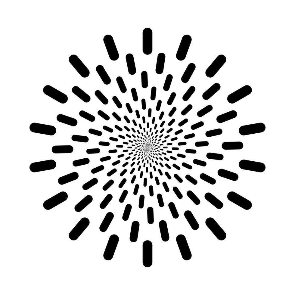 star halftone radial shape, graphic explosion in circle form, fireworks star explosion dotted gradient halftone, geometric spiral background vector