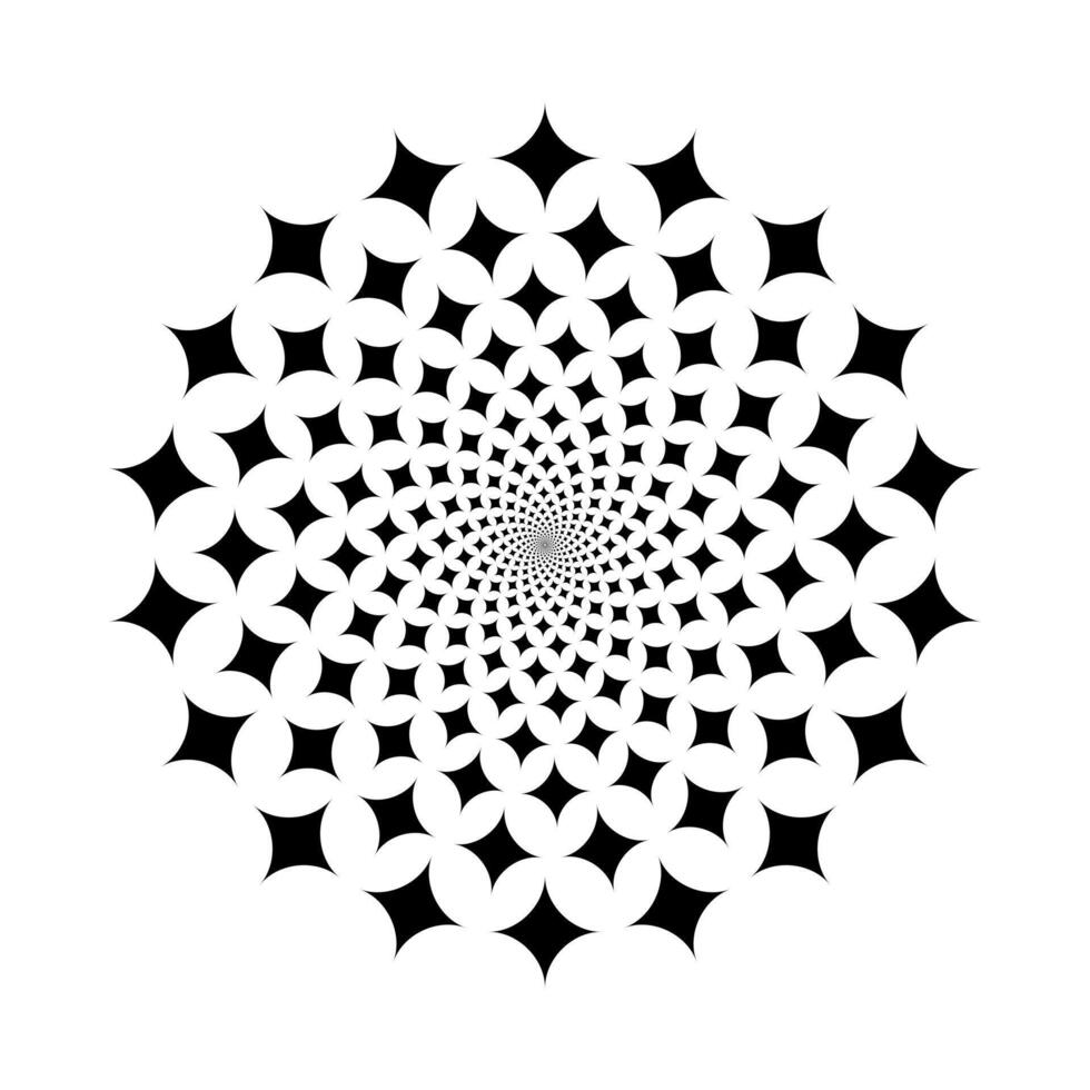 star halftone radial, graphic explosion in a circle form, fireworks star explosion dotted gradient halftone, geometric spiral for background vector