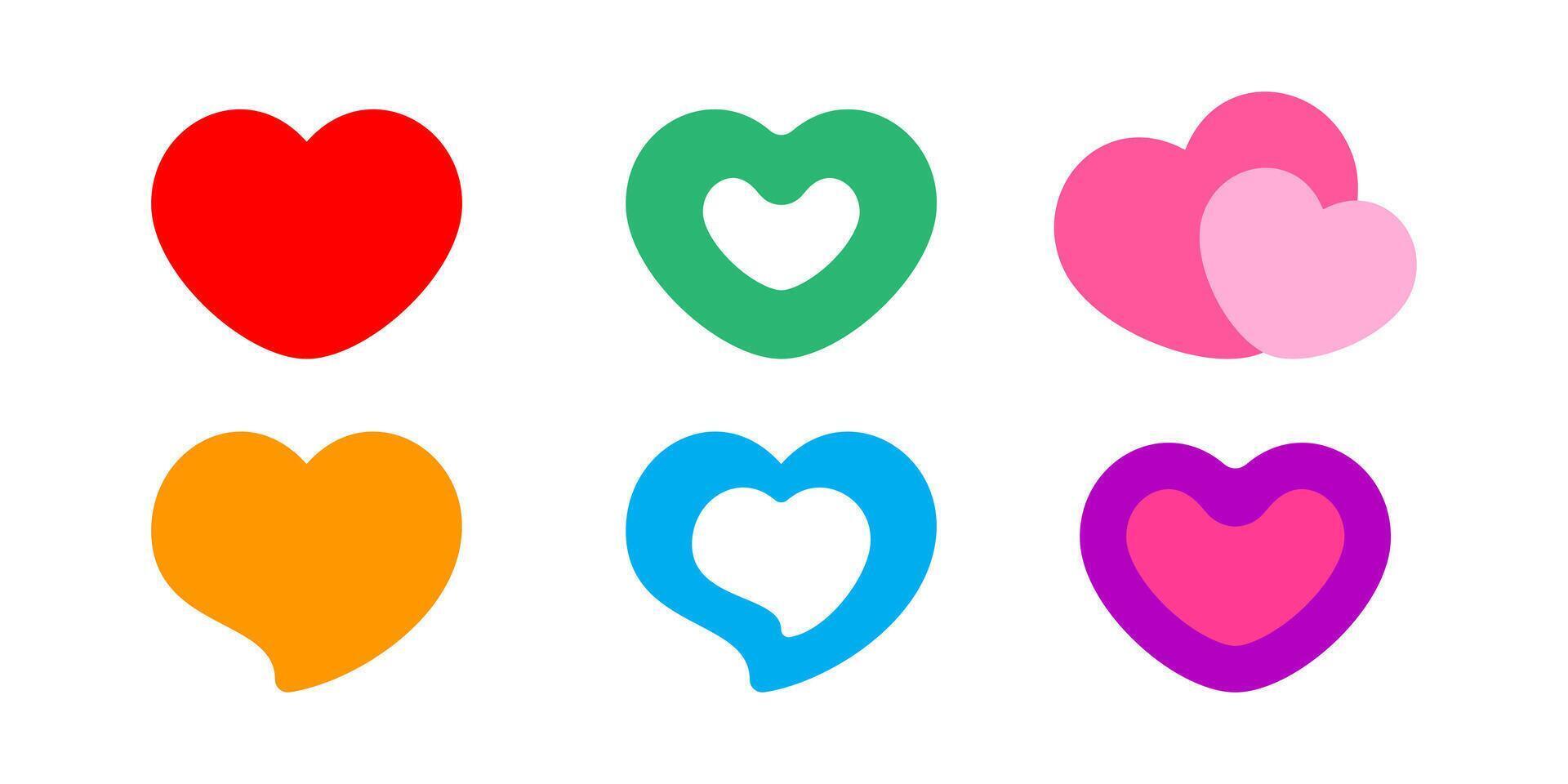 heart shape icon for valentine, heart graphic shape, heart sticker vector