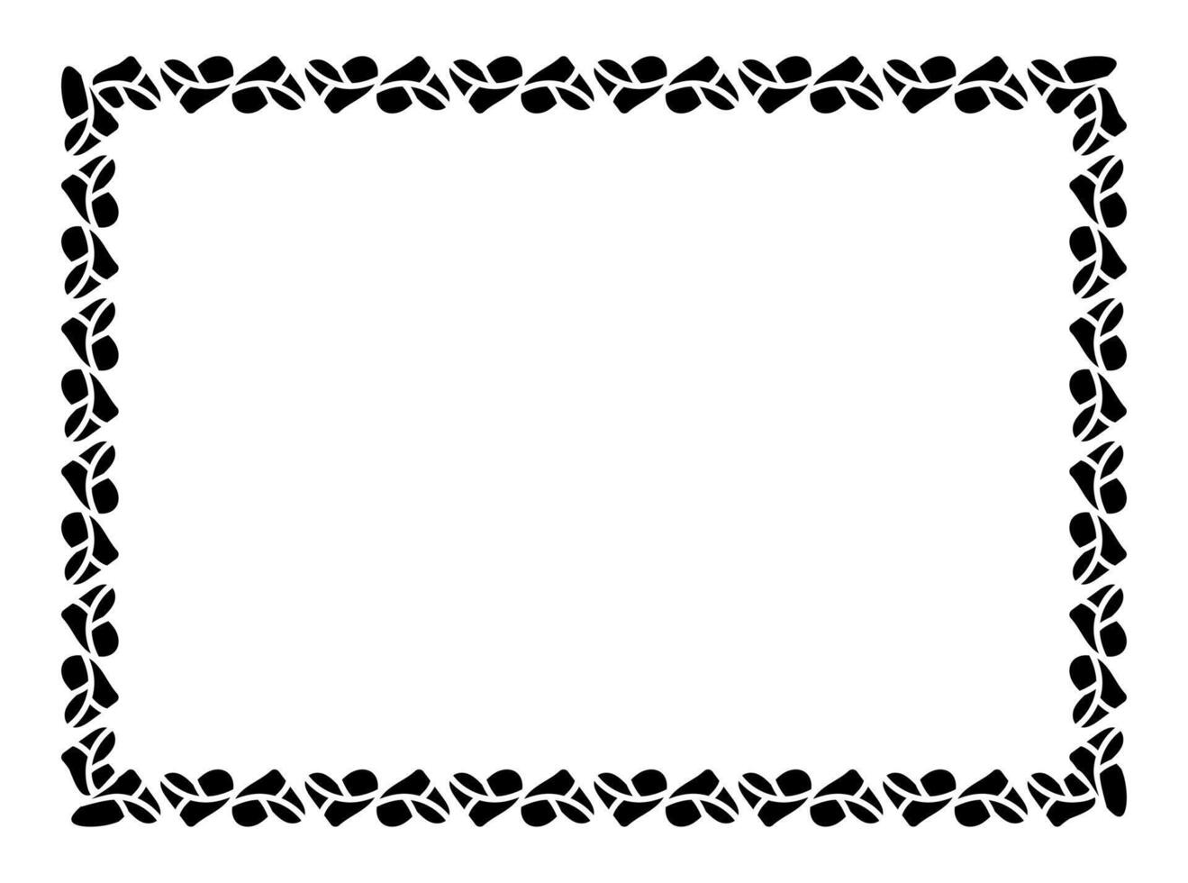 framework decorative with heart doodle art line, picture frame with heart outline continues vector