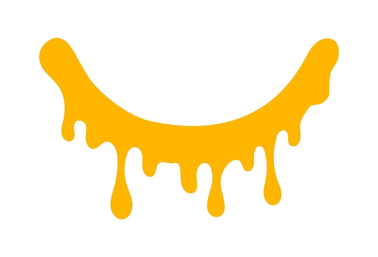 dripping honey, melting honey shape vector