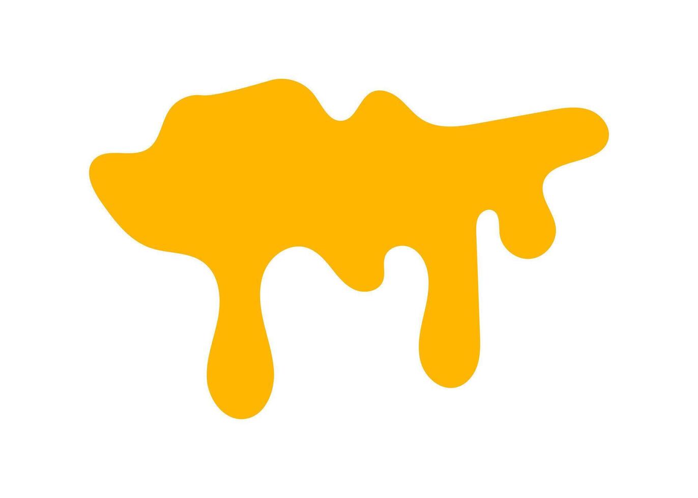 melting honey, dripping honey shape vector