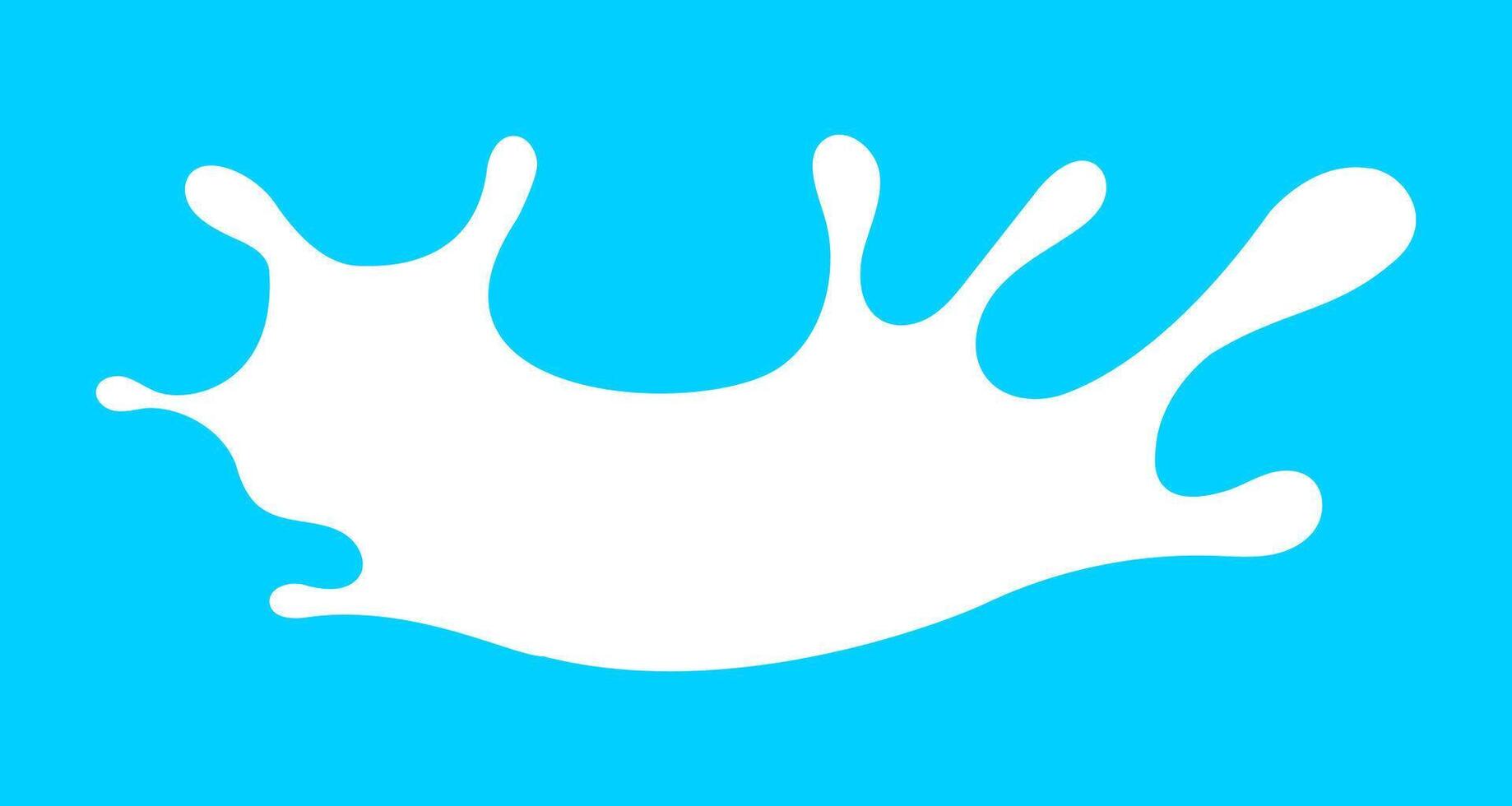 milk splash crown shape, milky splashing vector