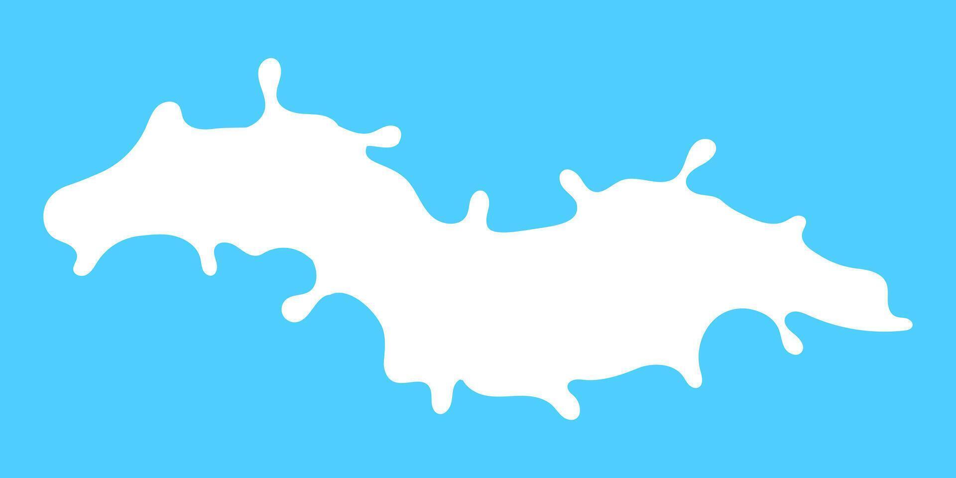 milk splash, milk simple shape, milk splashes for advertising of dairy products vector