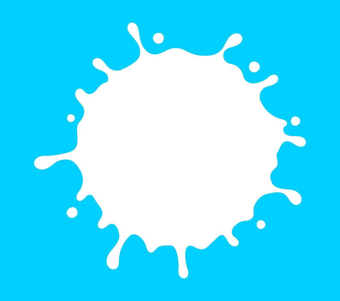 milk splash crown shape, milk simple shape vector