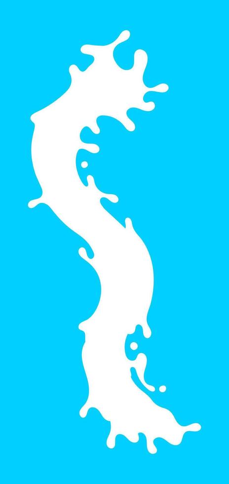 milk splash flowing shape, milky splashing, milk simple shape, milk waves, milk splashes for advertising dairy products vector