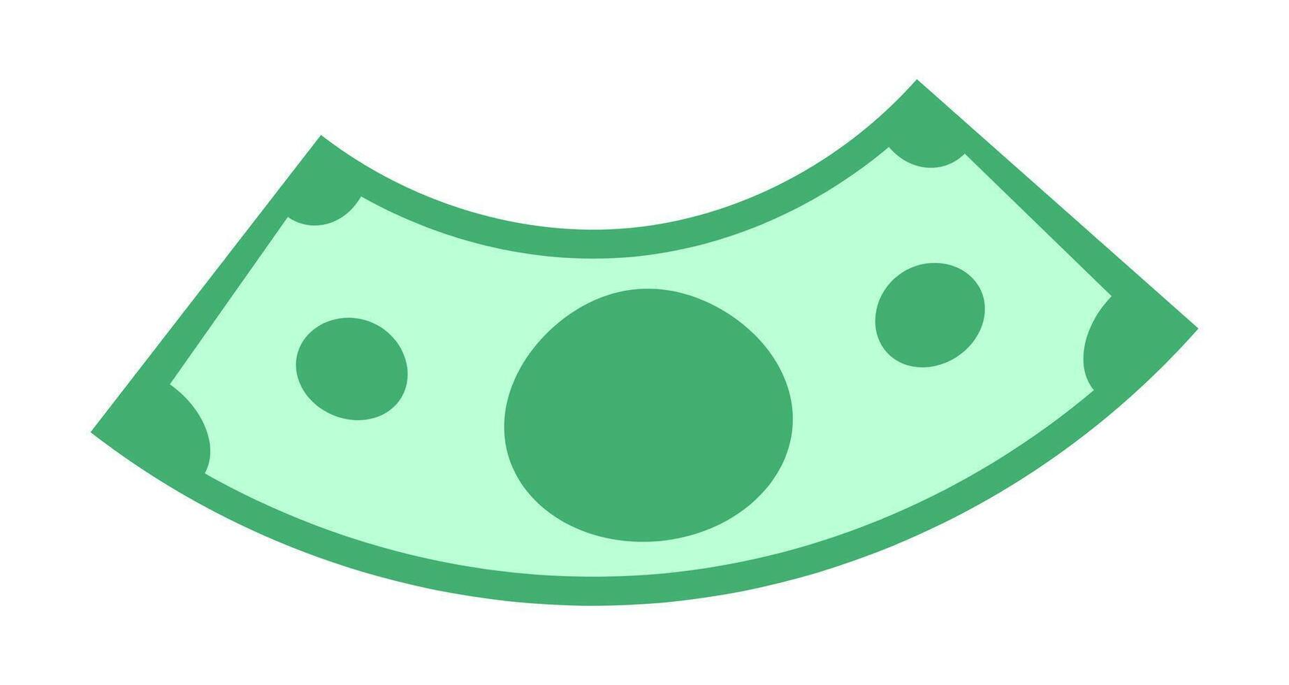 banknote money dollar icon, flying money bill, paper dollar currency simple vector