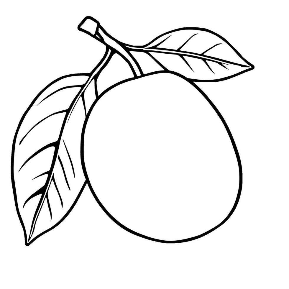 A Single Fruit With Leaves vector
