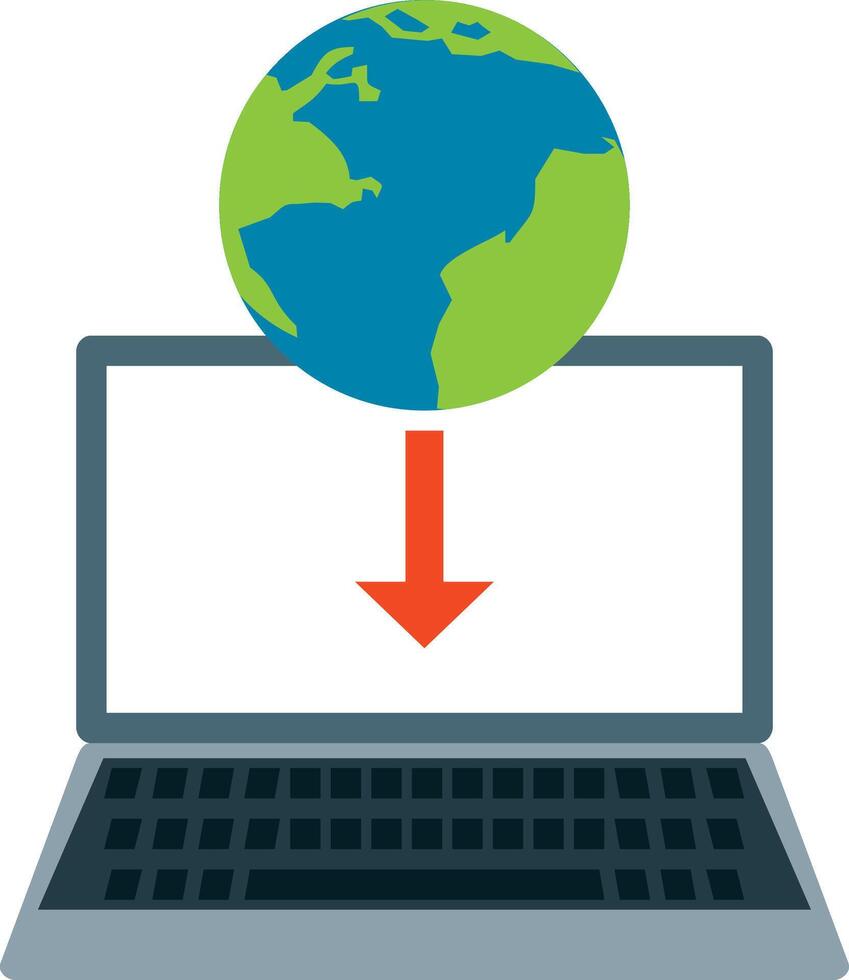 Downloading files from the internet vector