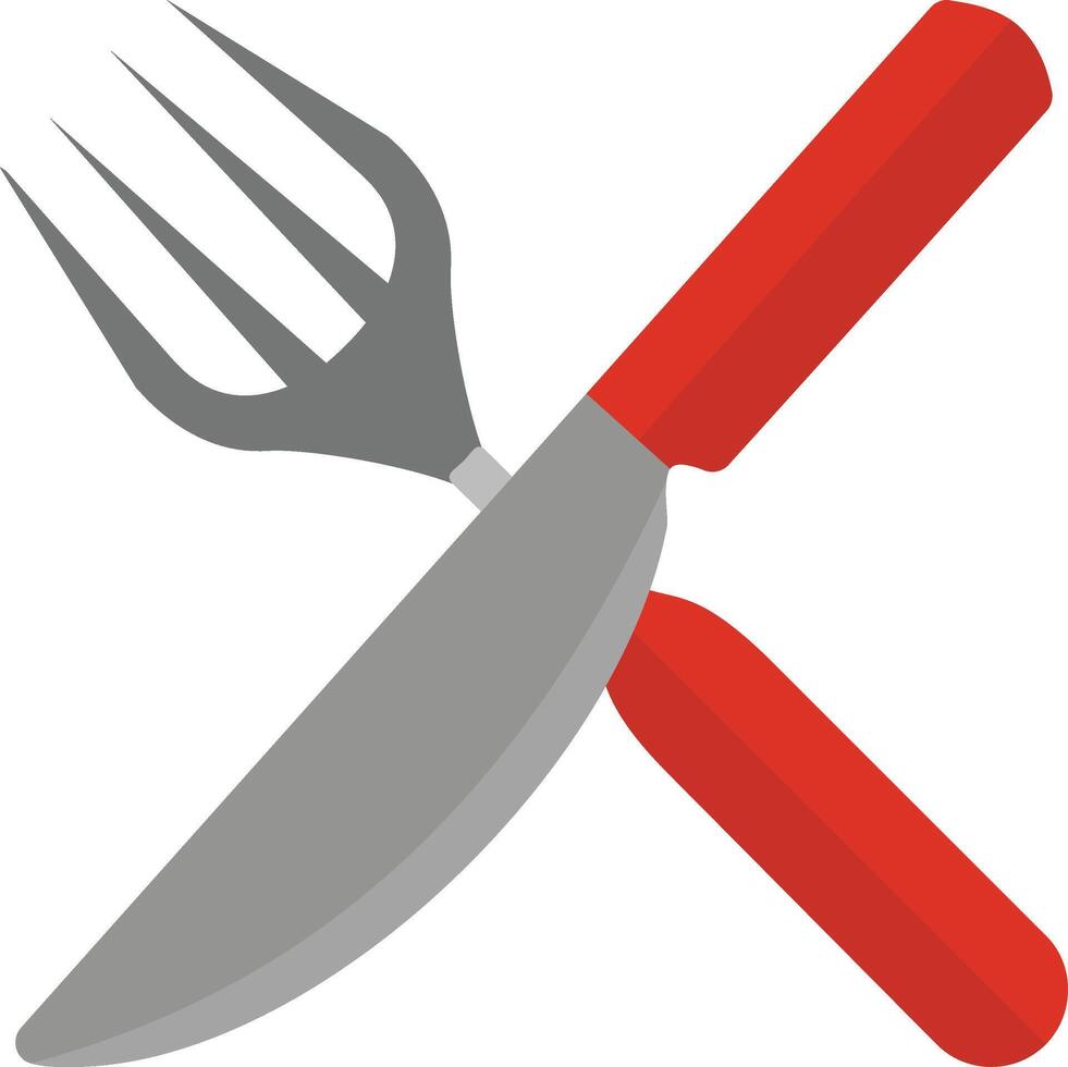 Fork and knife icon on white background vector