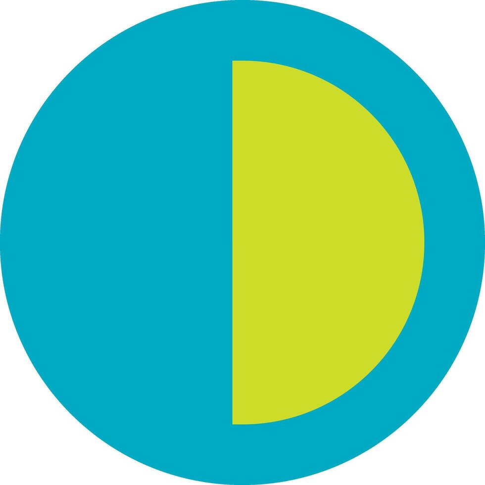 The logo for the green and blue circle vector