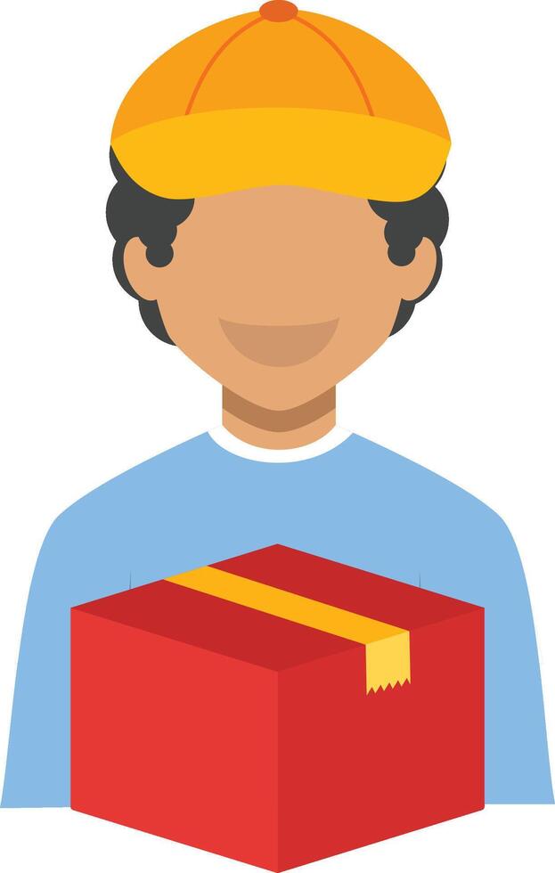 A man holding a box with a red ribbon vector