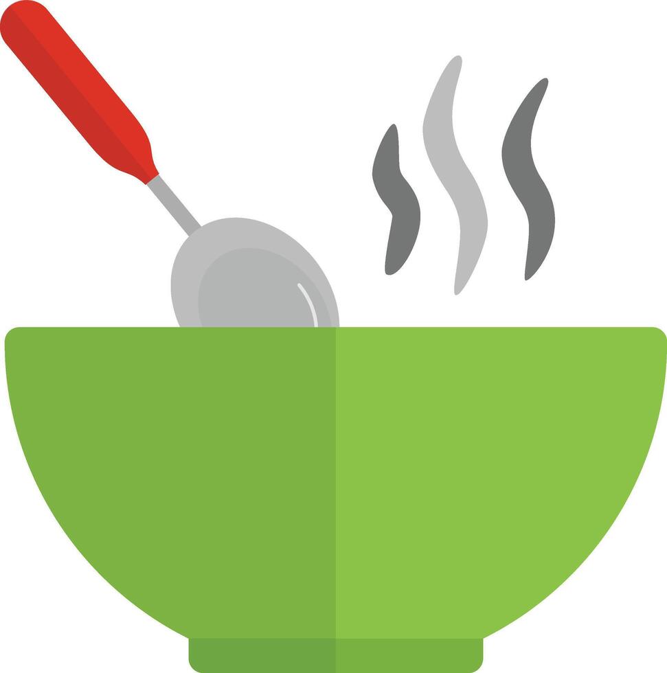 A bowl with a spoon and a bowl of food vector