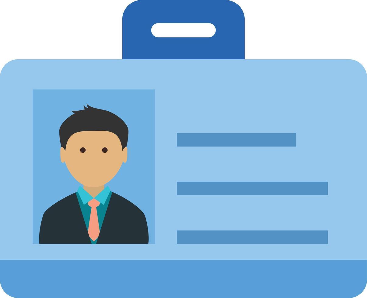 Identity Card icon image. Suitable for mobile apps, web apps and print media. vector
