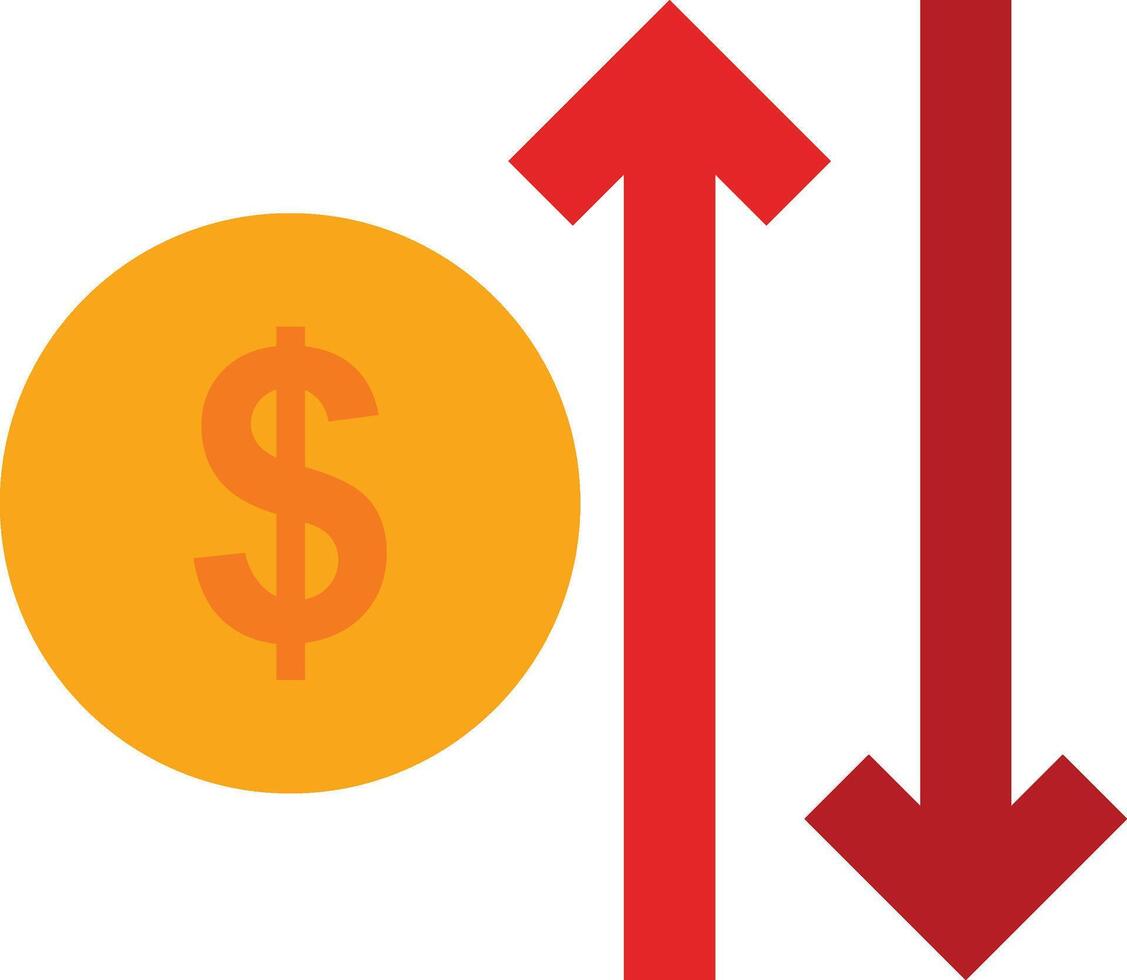 Increase and Decrease in Rate icon image. Suitable for mobile apps, web apps and print media. vector