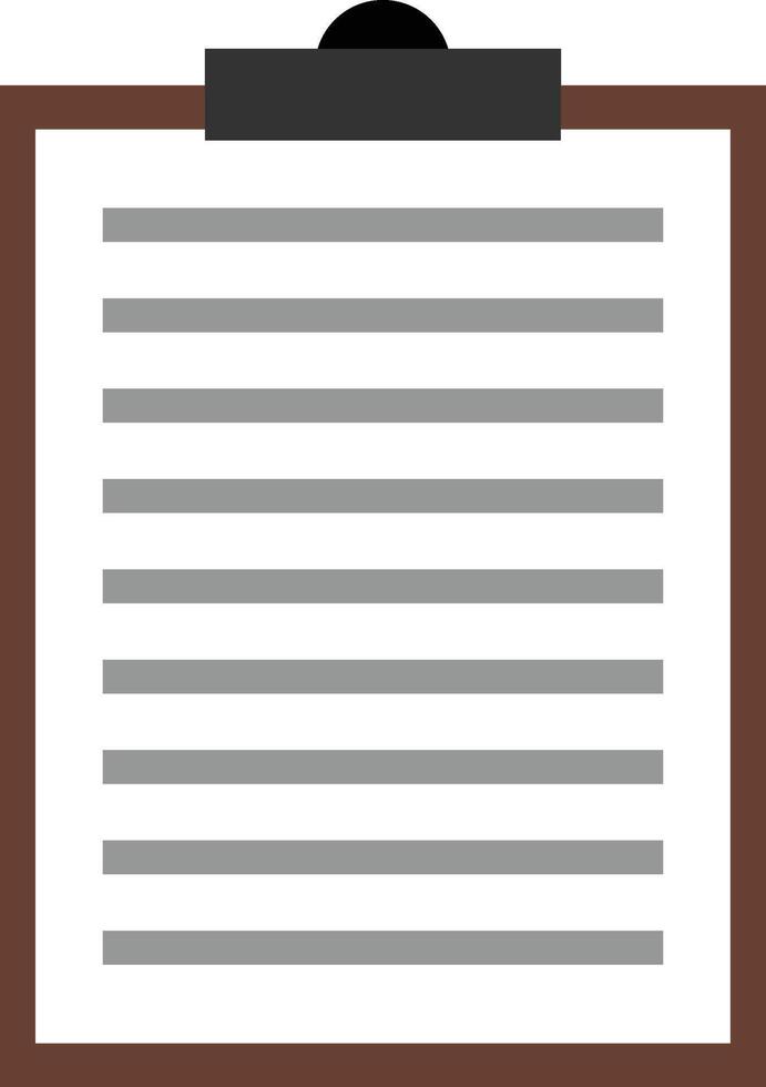 Clipboard with paper on it vector