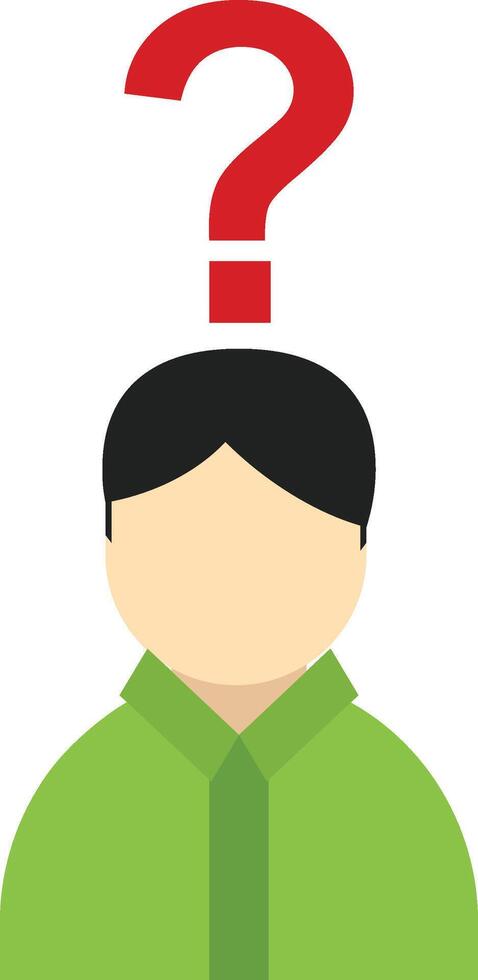 Person with question mark vector