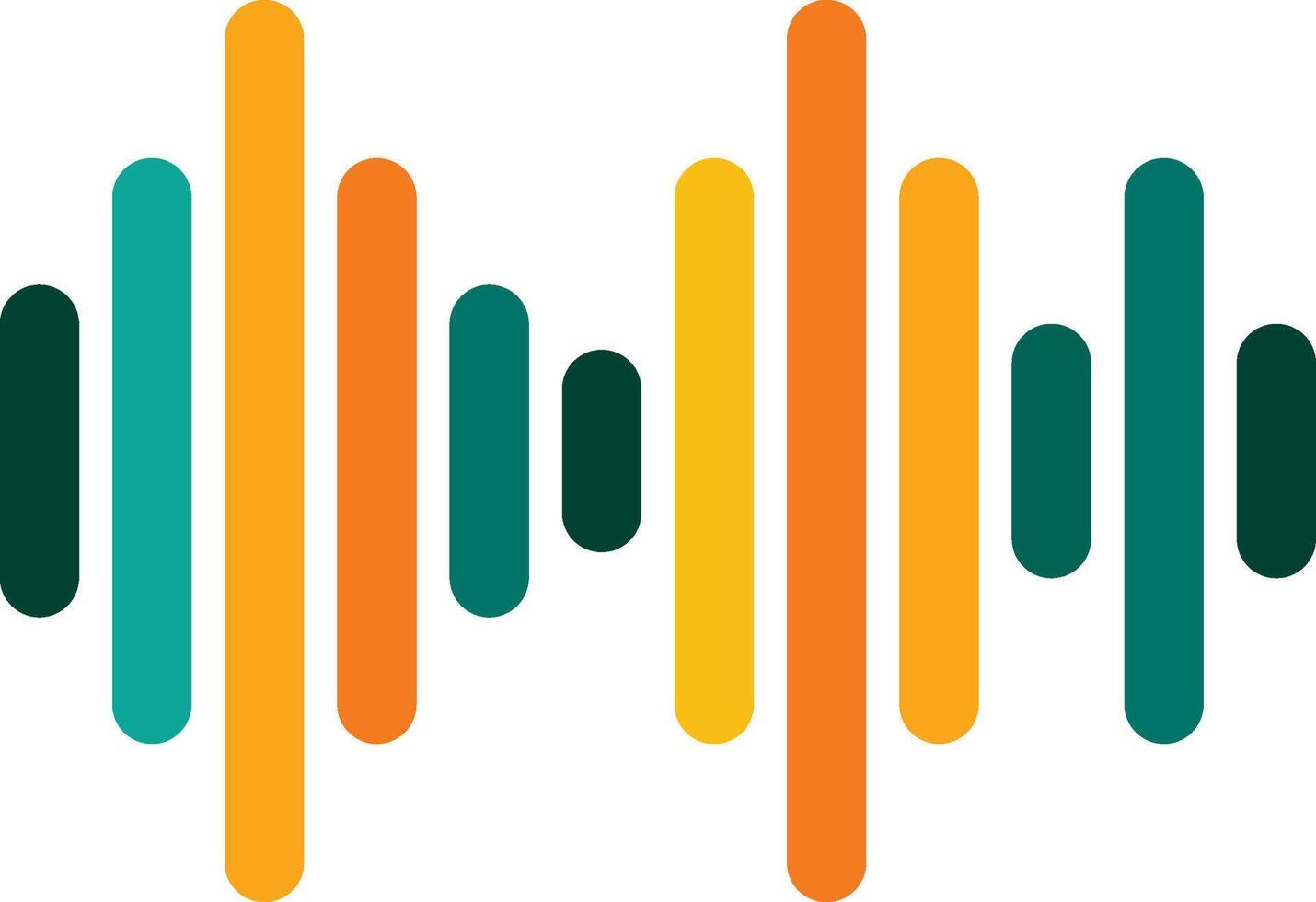 An image of a sound wave with different colors vector