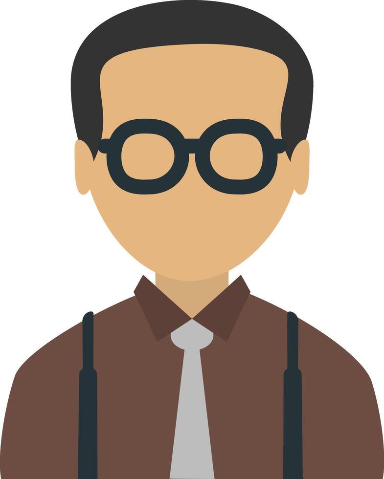A man wearing glasses and a tie vector