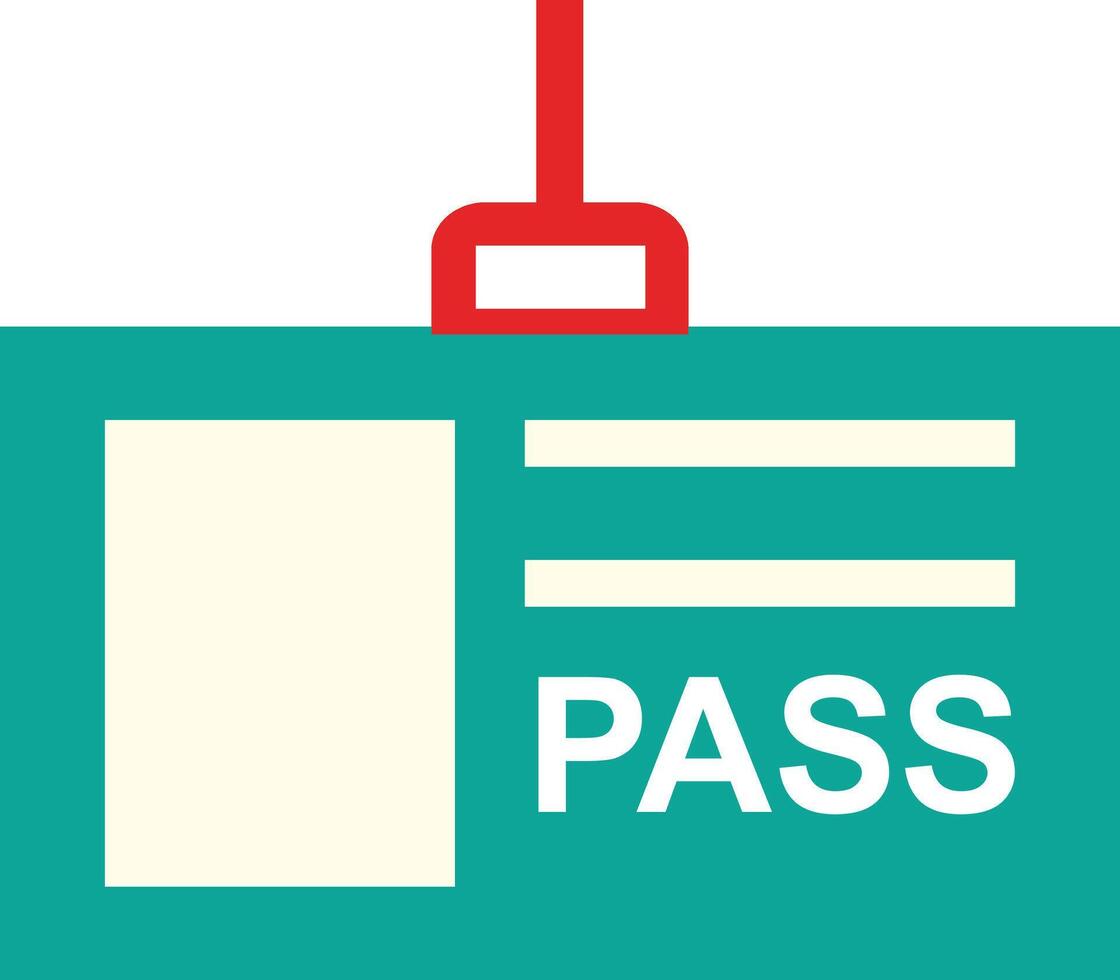 Pass icon with a red handle vector