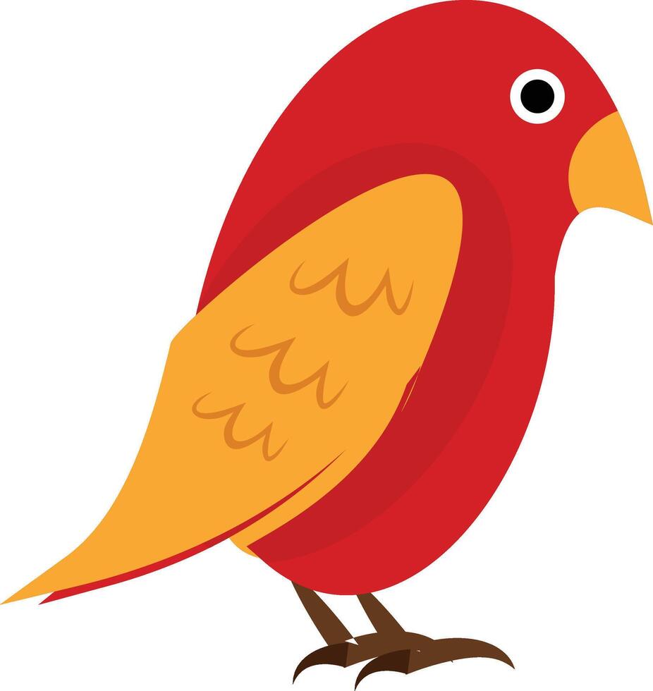 Red bird clip art vector