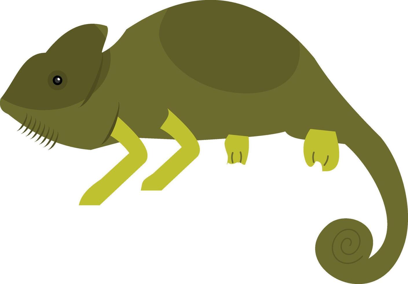 A cartoon chamelon lizard on a white background vector