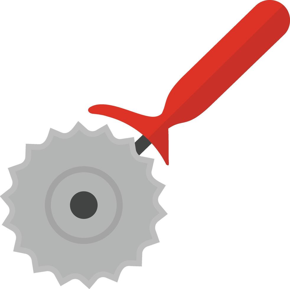 A red tool with a cog on it vector