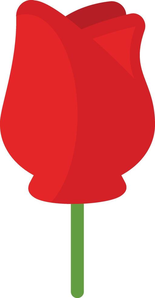 Red rose flower vector