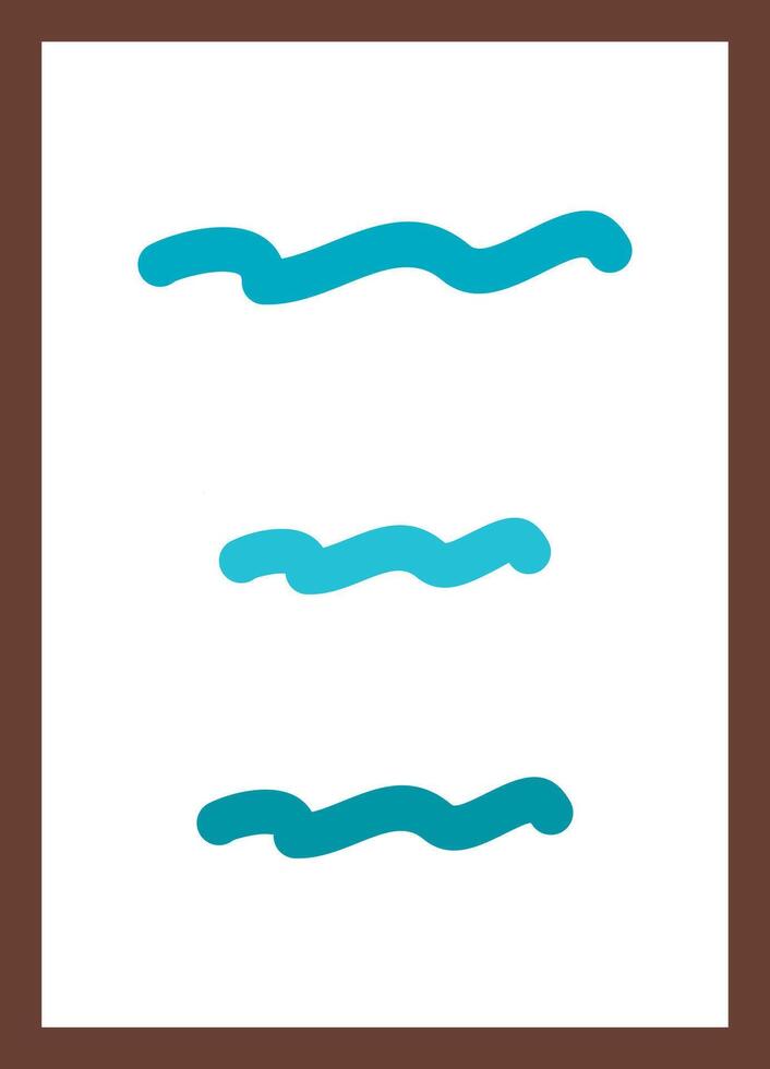 A blue wave is shown in a square vector