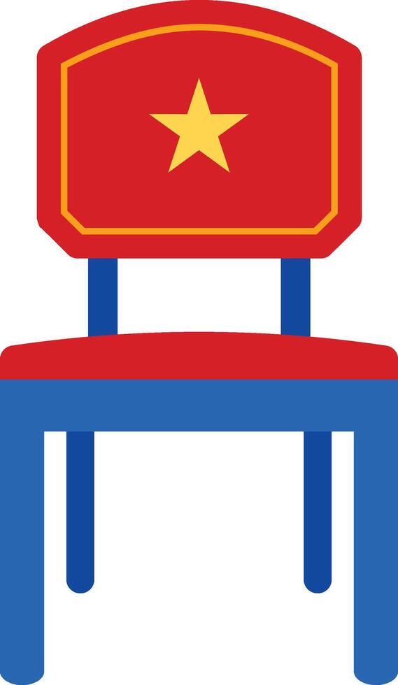 Chair with star on it vector