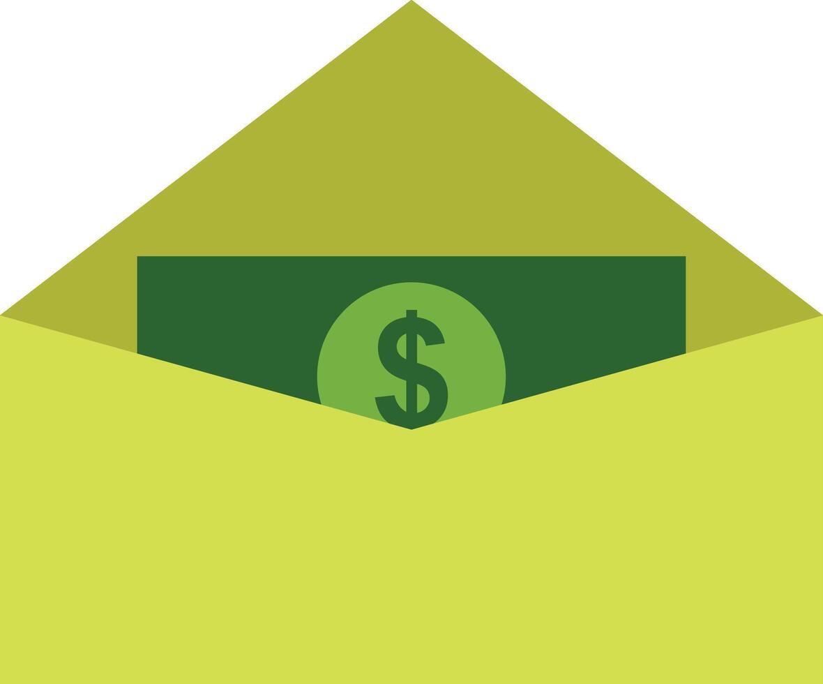 Money in an envelope vector