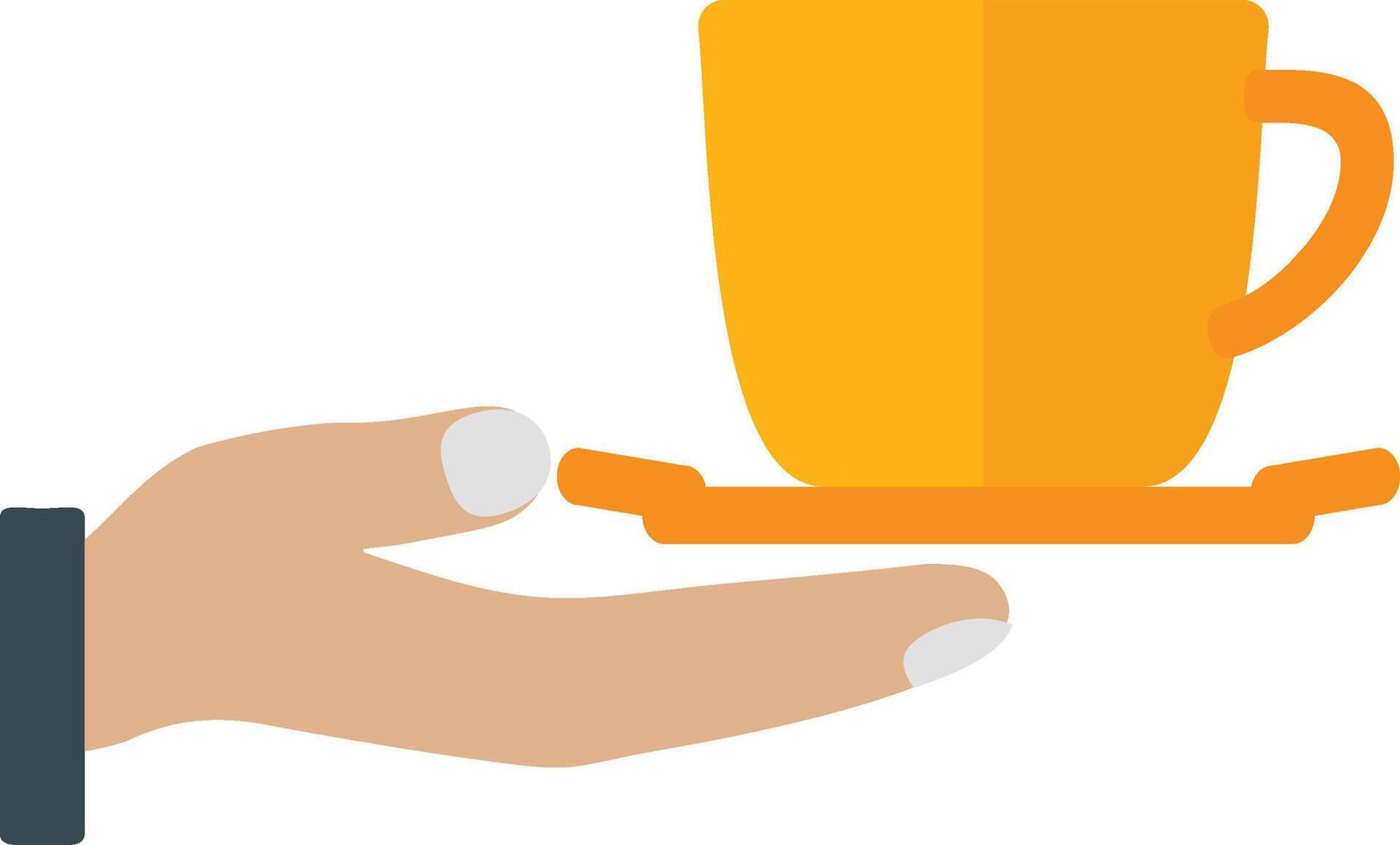 A hand holding a cup of coffee vector