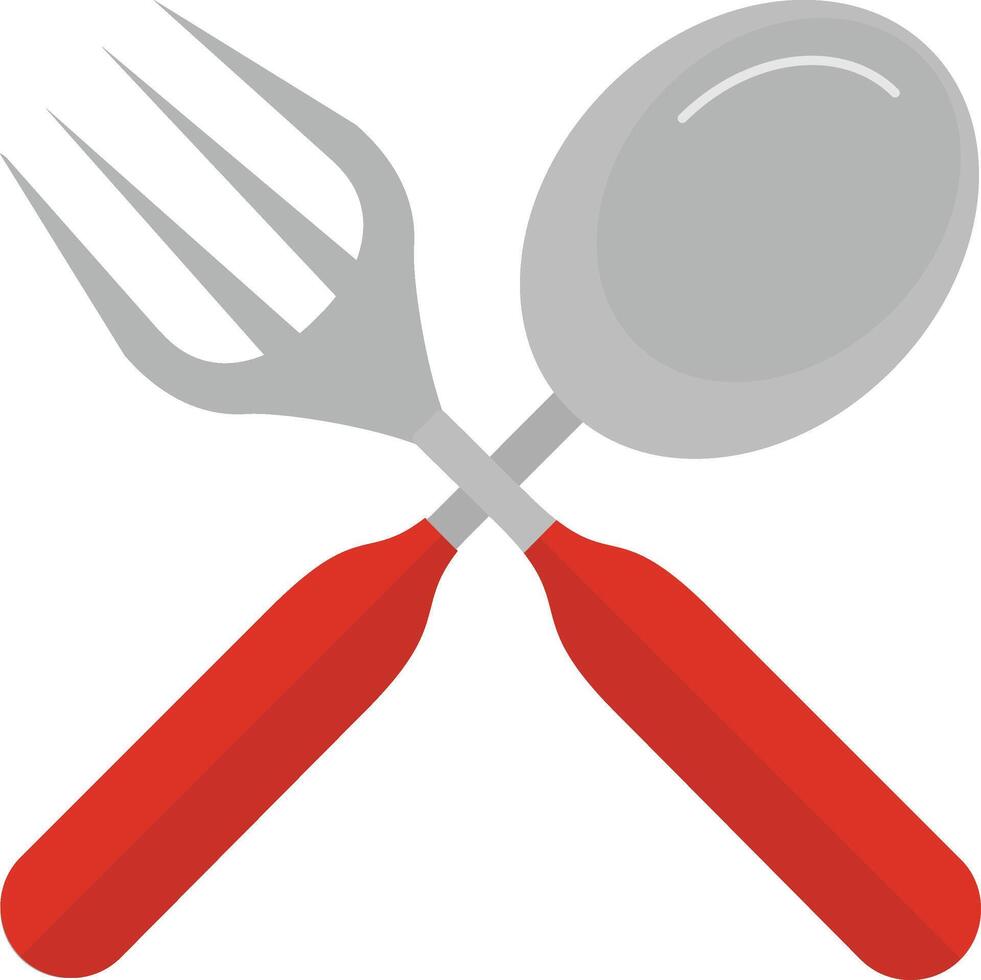 Fork and spoon clip art vector