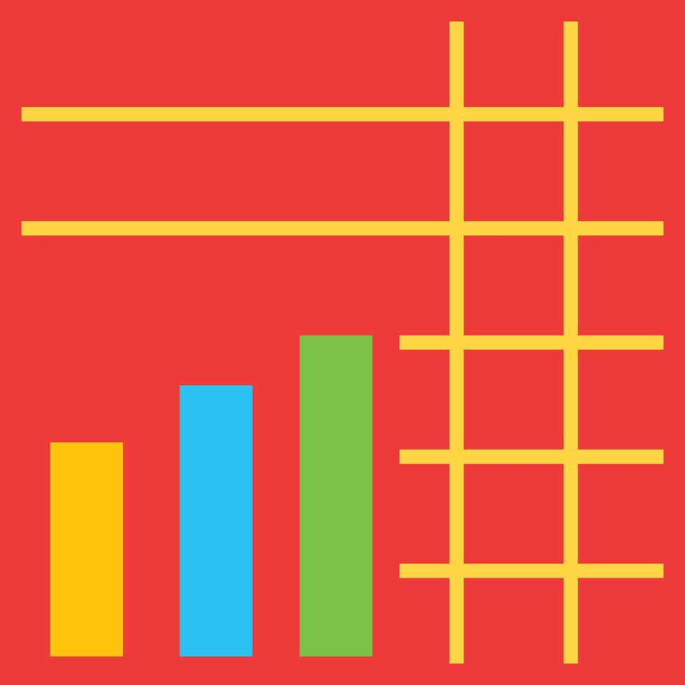 A graph with a bar chart on it vector