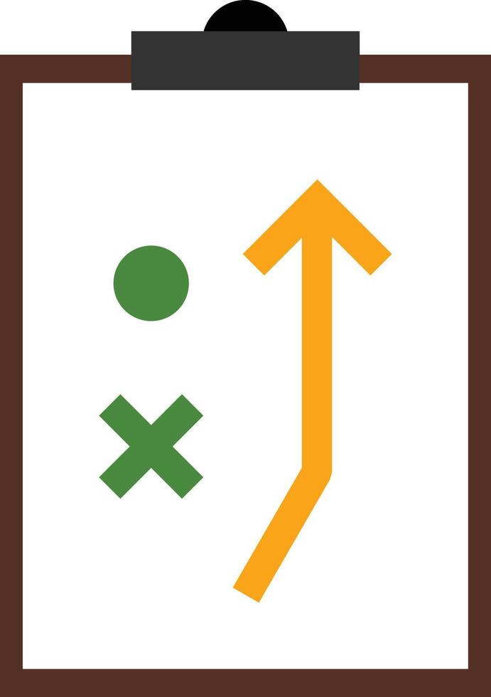Clipboard with an arrow and a green arrow vector