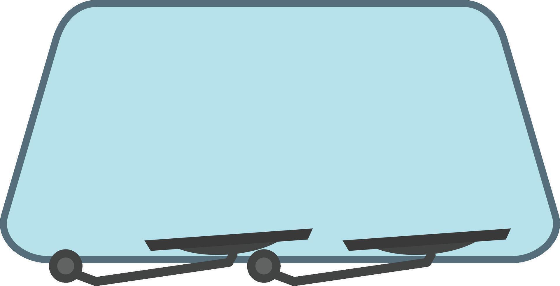 A blue window with two black bars on it vector