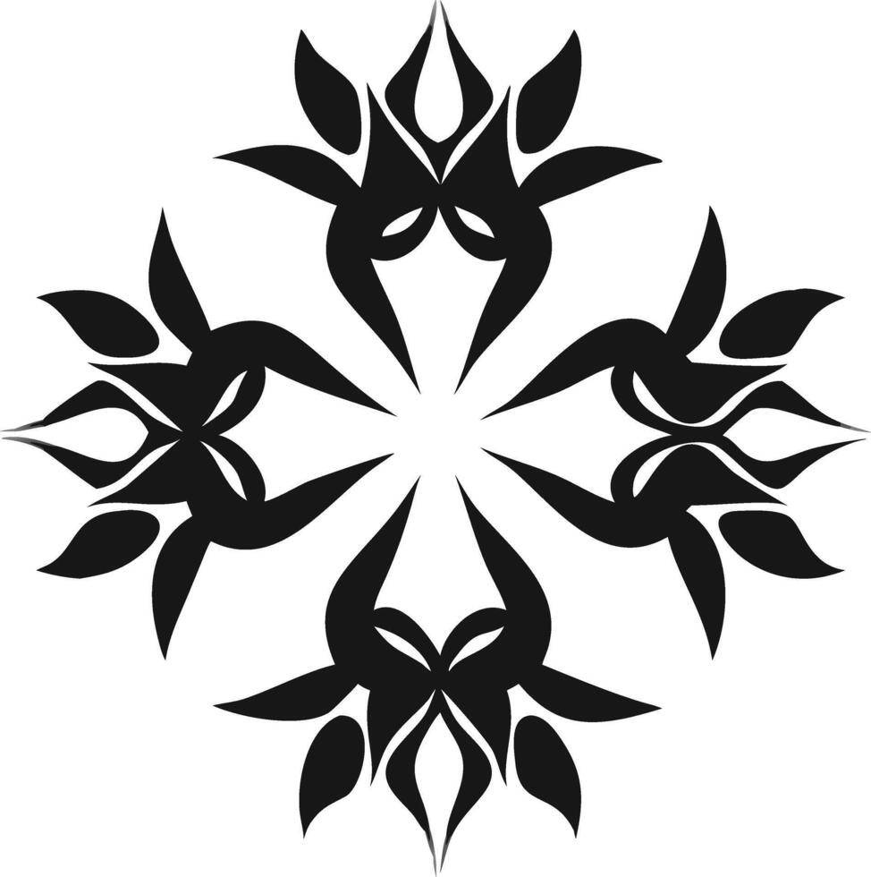 Abstract Floral Mandala Graphic Ornament vector