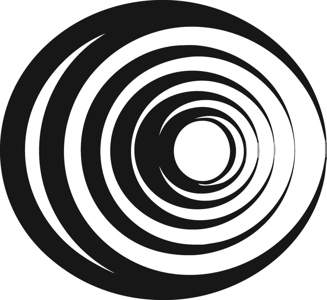 Abstract Circle Black And White Optical Illusion vector