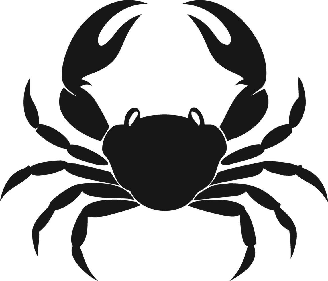 Black And White Crab Silhouette vector