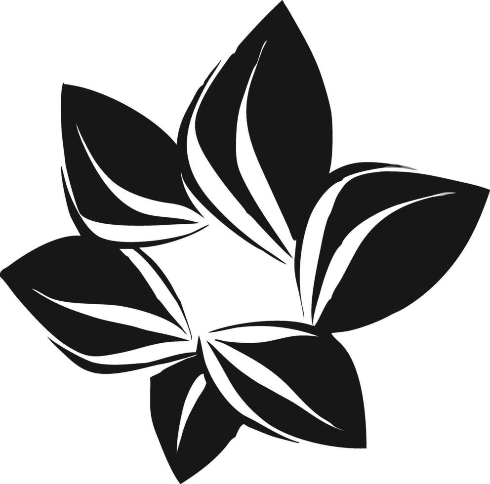 Abstract Black And White Floral Design vector