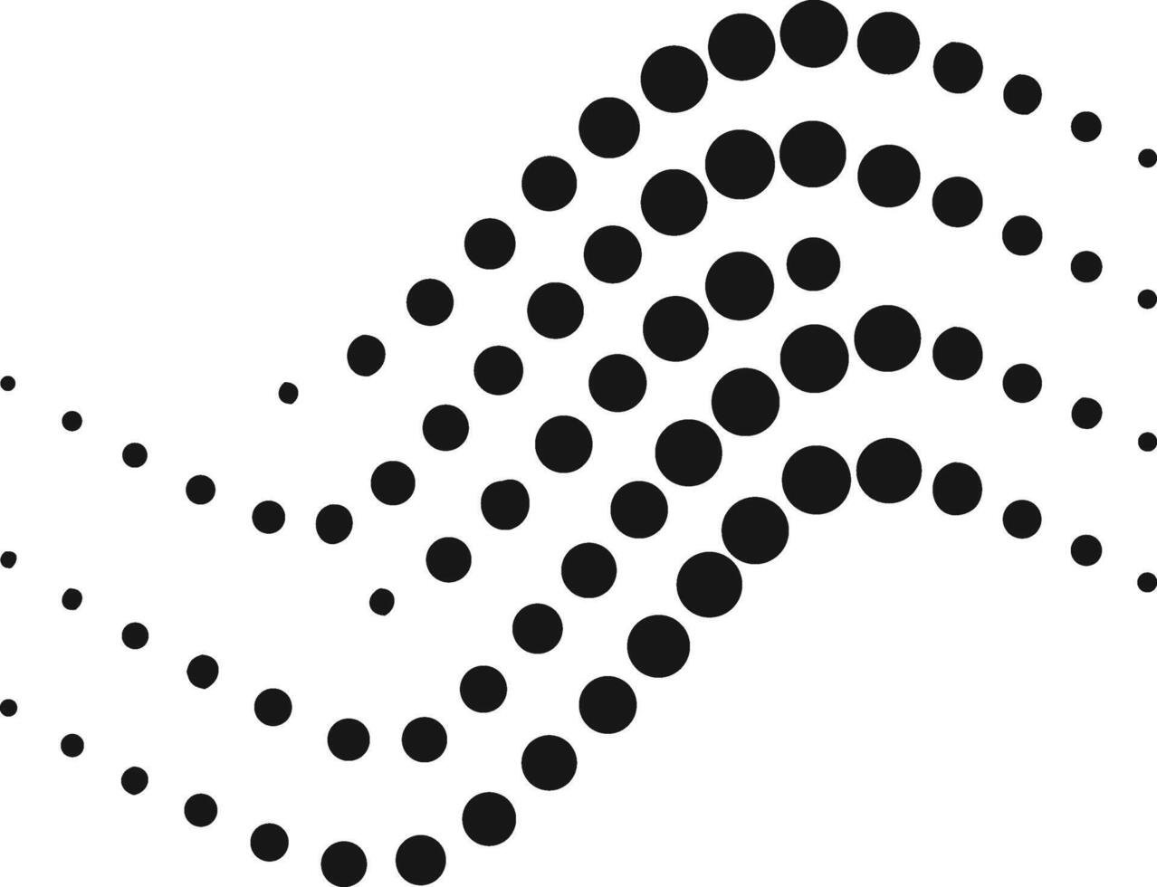 Abstract Monochrome Circular Dot Pattern Background vector