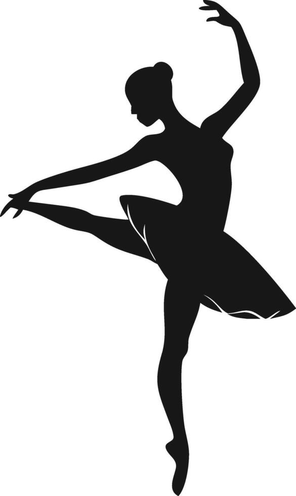 Ballerina Silhouette Graceful Dance Performance vector