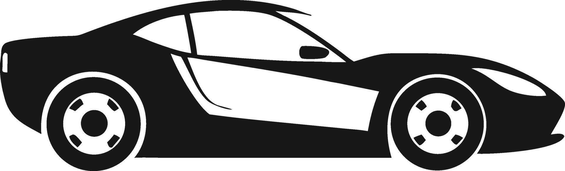 Black And White Car Illustration vector