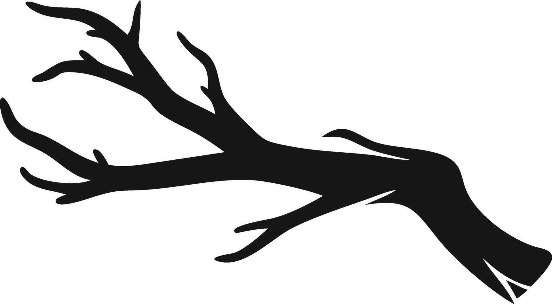 Bare Branch Silhouette Illustration Graphic Resource vector