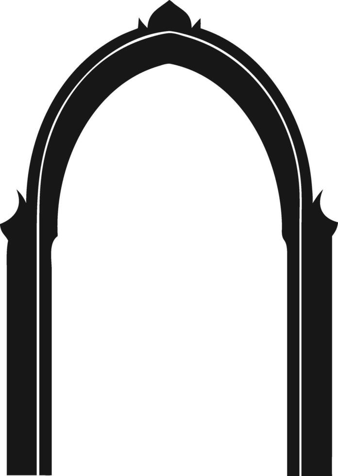 Black And White Islamic Style Archway vector