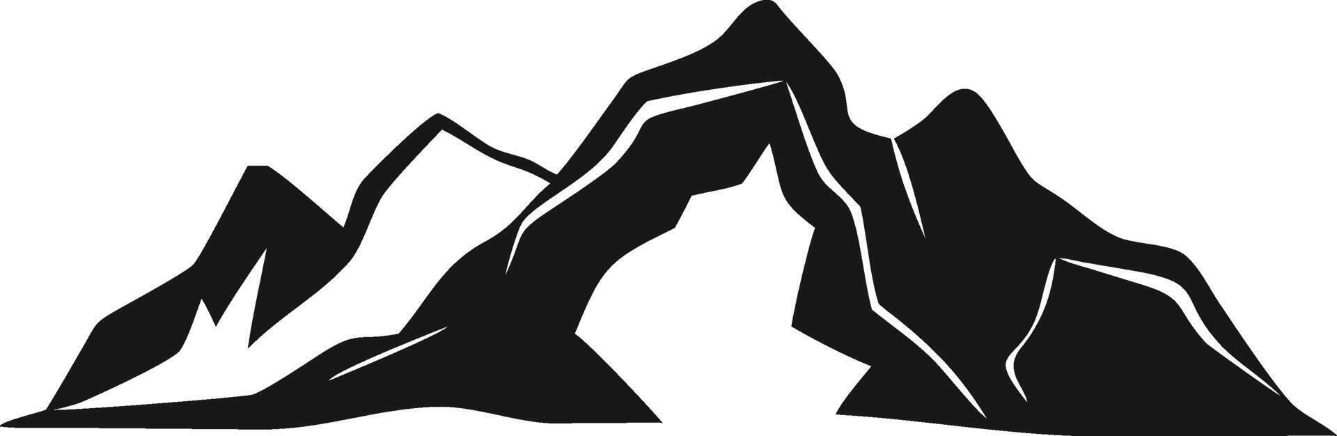 Black Mountains Silhouette Graphic Illustration vector