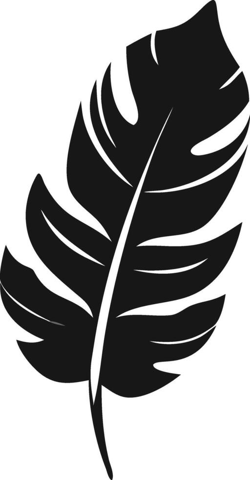 Black Monstera Leaf Isolated Tropical Design vector