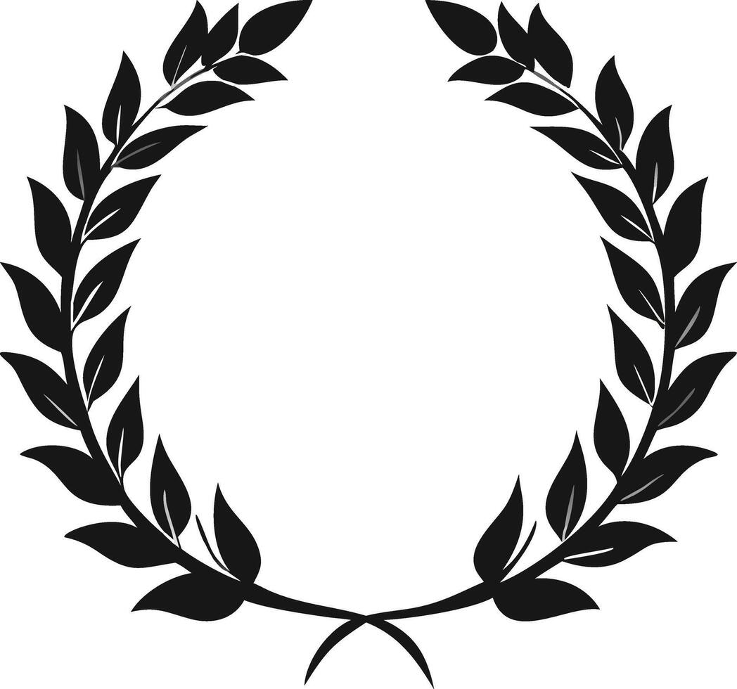 Black And White Laurel Wreath vector